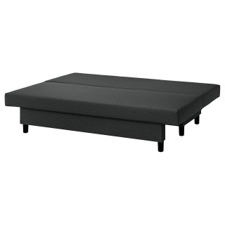 Ciemnoszara rozkładana sofa ÄLVDALEN o czystych liniach i schowkach, idealna do małych przestrzeni.