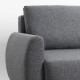 Nowoczesna, szara rozkładana sofa GRUNNARP o czystych liniach i wygodnych poduszkach. Tkanina wygląda na miękką i wytrzymałą, idealną zarówno do siedzenia, jak i spania.