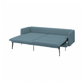 SÖDERHAMN Sofa 3-osobowa, rozkładana, Fridtuna ciemny szaroniebieski