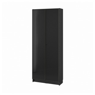 regał BILLY ze szklanymi drzwiczkami, elegancki nowoczesny design, regulowane półki.